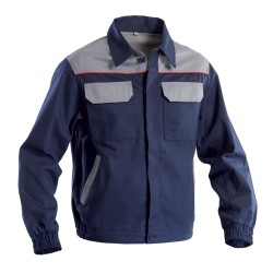 Giubbotto da lavoro con inserti a contrasto 100% cotone grigio blu DPI 1a cat