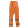 Pantaloni alta visibilità arancione giallo cotone misto poliestere DPI 2cat