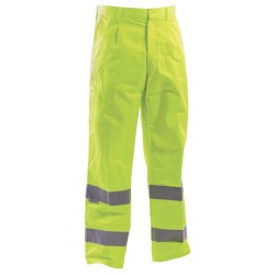 Pantaloni alta visibilità arancione giallo cotone misto poliestere DPI 2cat