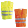 Gilet alta visibilità con bande catarifrangenti arancione giallo dpi 2a cat